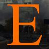 Applicable Pun Epsilon Greek Letter E - Vinyl Decal for Outdoor Use on Cars, ATV, Boats, Windows and More - Orange 10 Inches Tall view 2