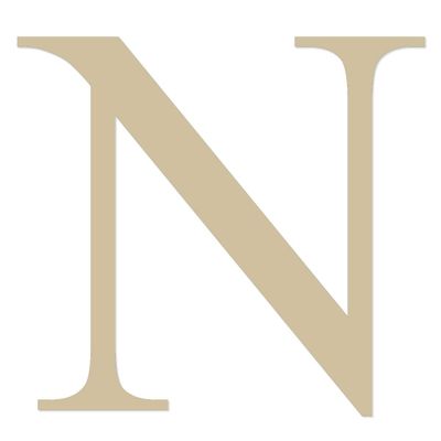 Applicable Pun Nu Greek Letter N - Vinyl Decal for Outdoor Use on Cars, ATV, Boats, Windows and More - Beige 7 Inches Tall