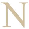 Applicable Pun Nu Greek Letter N - Vinyl Decal for Outdoor Use on Cars, ATV, Boats, Windows and More - Beige 7 Inches Tall view 1