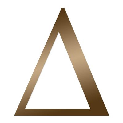 Applicable Pun Delta Greek Letter - Vinyl Decal for Outdoor Use on Cars, ATV, Boats, Windows and More - Copper 5 Inches Tall