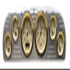 Dolphin Gauges Compatible with 1957 1958 1959 1960 Ford Truck 6 Gauge Dash Cluster Panel Set Programmable Gold Bezel view 1