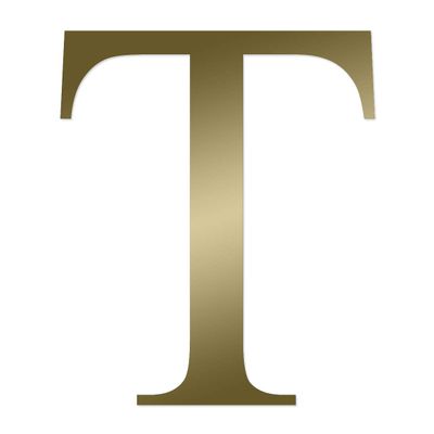 Applicable Pun Tau Greek Letter T - Vinyl Decal for Outdoor Use on Cars, ATV, Boats, Windows and More - Gold 5 Inches Tall