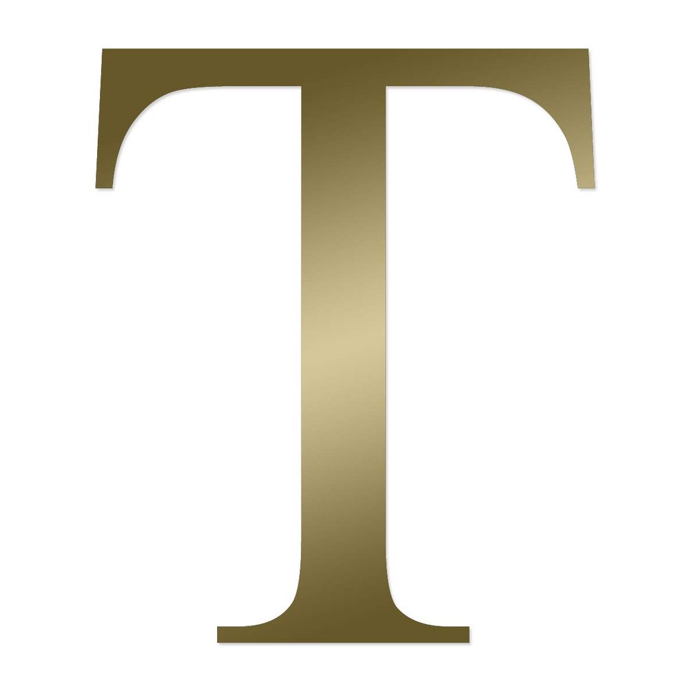 Applicable Pun Tau Greek Letter T - Vinyl Decal for Outdoor Use on Cars, ATV, Boats, Windows and More - Gold 5 Inches Tall