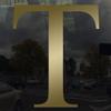 Applicable Pun Tau Greek Letter T - Vinyl Decal for Outdoor Use on Cars, ATV, Boats, Windows and More - Gold 5 Inches Tall view 2