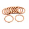 X AUTOHAUX 10 Pcs 21mm Inner Diameter Flat Copper Washers Sealing Gasket Rings Fitting view 2