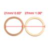 X AUTOHAUX 10 Pcs 21mm Inner Diameter Flat Copper Washers Sealing Gasket Rings Fitting view 3