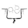 Hill Country Customs 1 1/4" Chrome 10" Twin Peaks Prewired Handlebar Kit for 2014-2015 Harley Street Glide models without ABS Brakes - PW-0601-2697-SG14-RC view 1