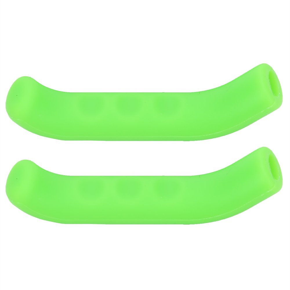 Dilwe Brake Lever Cover, 1 Pair Silicone Anti-Slip Brake Lever Sleeve Handle for Most Mountain Road Bikes (Green)