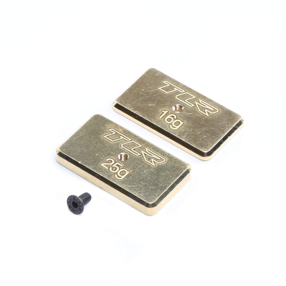 Team Losi Racing Rear Brass Weight Set, 16g & 25g: 22 5.0, TLR331041