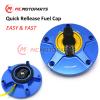 MC MOTOPARTS NIMBLE Blue Gold CNC Quick Lock Fuel Gas Cap Compatible with F4 2010-2013 view 4