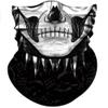 Obacle Motorcycle Face Mask Sun UV Dust Wind Protection Durable Tube Mask Seamless Bandana Skeleton Face Mask for Men Women Bike Riding Cycling Biker Fishing Outdoor Festival (Sewing Lip Skull) view 1