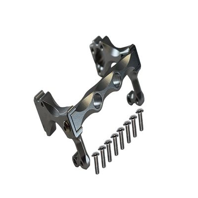 GPM For Tamiya Truck Scania R620 Highline Upgrade Parts Aluminum Rear Chassis Mount - 3Pc Set Gray Silver
