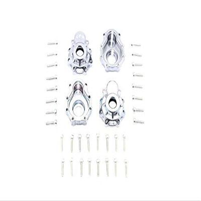 GPM For Traxxas TRX-4 Trail Defender Crawler Upgrade Parts Aluminum Outer Portal Drive Housing (Front And Rear) - 4Pcs Set Silver