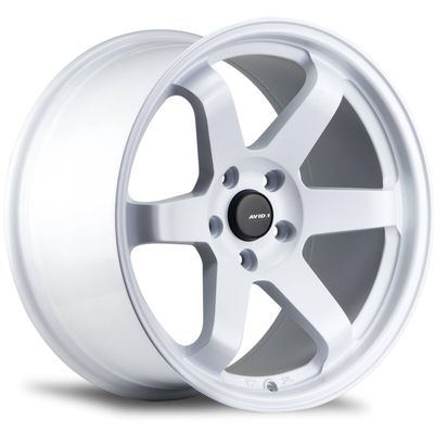 AVID.1 AV-06 Matte White 17x8 Custom Wheel Fits 5x114 Bolt Pattern with +35 Offset Lightweight Performance Alloy Wheel Aggressive Street Style & Track-Ready Car Accessories