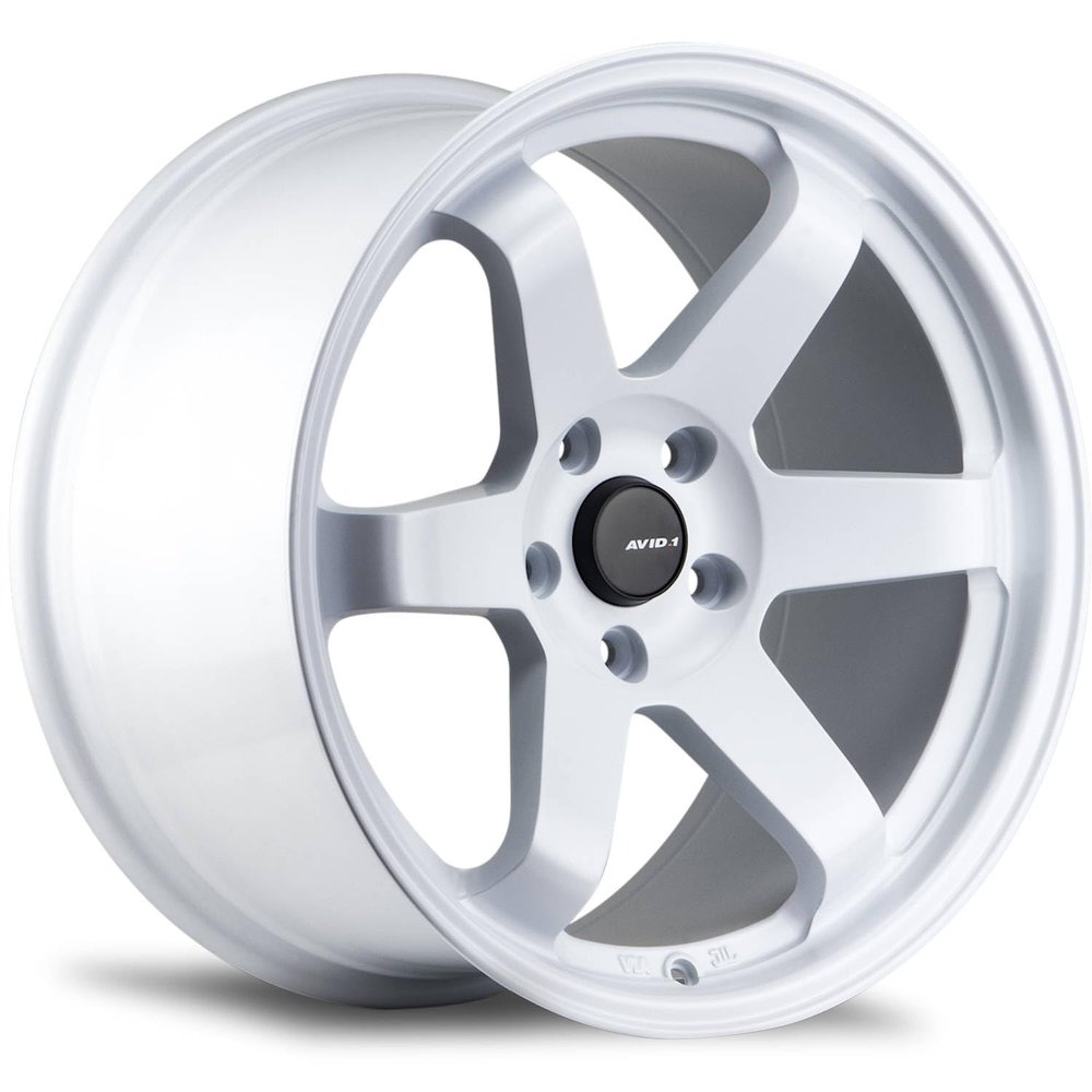 AVID.1 AV-06 Matte White 17x8 Custom Wheel Fits 5x114 Bolt Pattern with +35 Offset Lightweight Performance Alloy Wheel Aggressive Street Style & Track-Ready Car Accessories