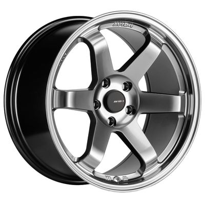 AVID.1 AV-06 Hyper Black 17x8 Custom Wheel Fits 5x100 Bolt Pattern with +35 Offset Lightweight Performance Alloy Wheel Aggressive Street Style & Track-Ready Car Accessories
