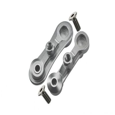 GPM For Losi 1:10 Baja Rey/Rock Rey/Hammer Rey U4 Upgrade Parts Aluminum Stabilizing Mount For Steering Assembly - 1Pr Set Silver