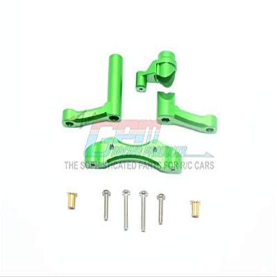 GPM For Losi 1:10 Baja Rey/Rock Rey/Hammer Rey U4 Upgrade Parts Aluminum Steering Assembly - 1 Set Green