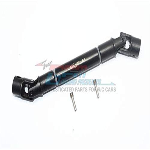 GPM For Losi 1/6 Super Baja Rey 4X4 Desert Truck Upgrade Parts Harden Steel #45 Thickened Rear Drive Shaft (Cross Head Design) - 1Pc Set Black