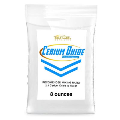 Optical Grade Cerium Oxide 8oz Glass Repair Powder | Glass Window and Windshield Repair | Optical Grade, for use with Camera, Scope, Binocular Lens | Remove Scratches and Scuffs (8oz)