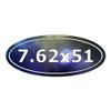 Decorative Decal - Ammo 7.62 x 51mm 9" x 3.75" - Galaxy - Vinyl Sticker view 1