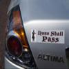 Gear Tatz - NONE SHALL PASS - Movie Tribute Car Magnet - 2.75 X 9.5 inches - Professionally Made in The USA - Magnetic Decal view 2