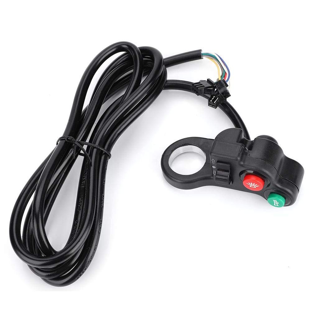 VGEBY 3-in-1 Light Horn Turn Switch, Push Button Actuator, Manual Operation, Black