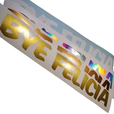 Gy Vinyl Arts,Bye Felicia,Low Stance,Windshield,Decal,Window,Car,Sticker,Banner (Gold, 4"x 36")