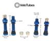 VeloTubes Tubeless Schrader Valves - 40mm Red view 4