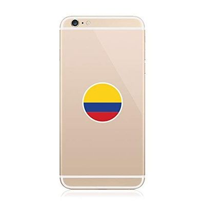 2X - Round Colombian Flag Cell Phone Sticker Die Cut Decal Vinyl Made in USA