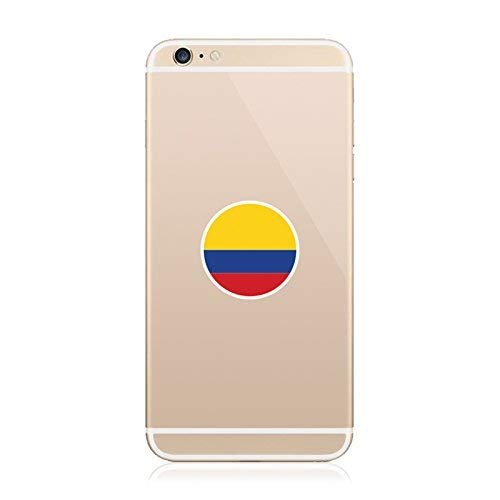 2X - Round Colombian Flag Cell Phone Sticker Die Cut Decal Vinyl Made in USA