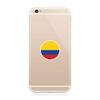 2X - Round Colombian Flag Cell Phone Sticker Die Cut Decal Vinyl Made in USA view 1