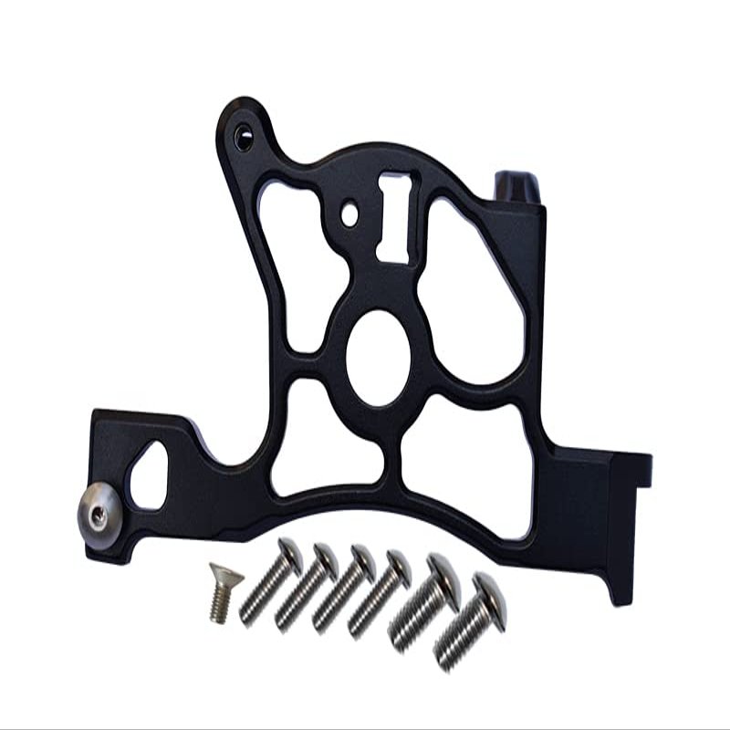 GPM For Traxxas Rustler 4X4 VXL (67076-4) Upgrade Parts Aluminum Rear Spur Gear Cover Mount - 1Pc Set Black