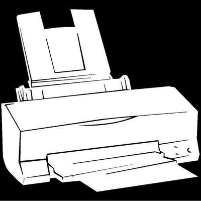Desktop Printer Decal Sticker (White), Decal Sticker Vinyl Car Home Truck Window Laptop