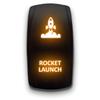 Rocket Launch - Orange - Laser Etched Toggle Switch 20A 12V - Vertical Rocker Switch 5-Pin DPST view 1