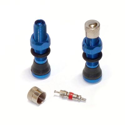 VeloTubes Tubeless Schrader Valves - 40mm Blue