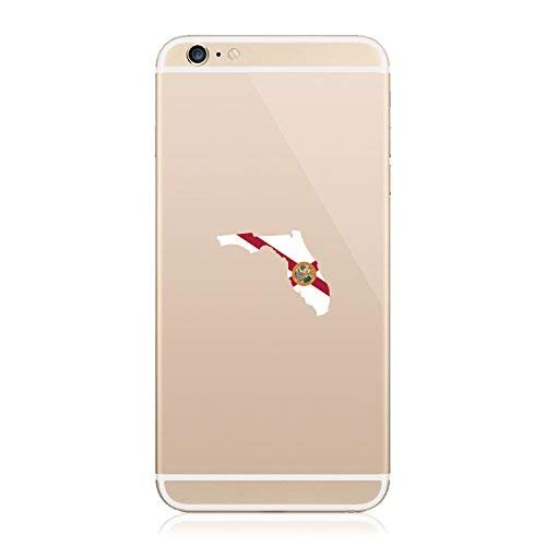 2X - Florida State Shaped Flag Cell Phone Sticker Self Adhesive Vinyl Decal Sticker FL Vinyl Made in USA