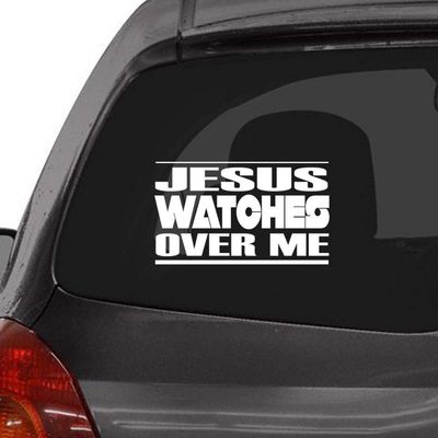 Custom Brother - Jesus Watches Over ME Car Laptop Wall Sticker k6