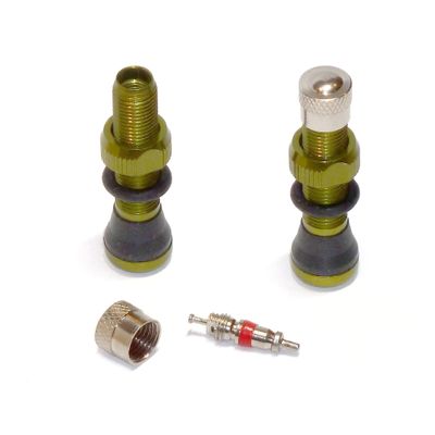 VeloTubes Tubeless Schrader Valves - 40mm Green
