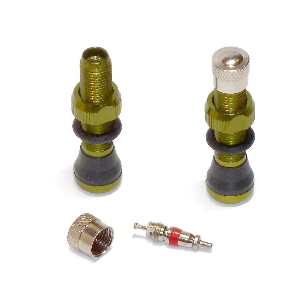 VeloTubes Tubeless Schrader Valves - 40mm Green