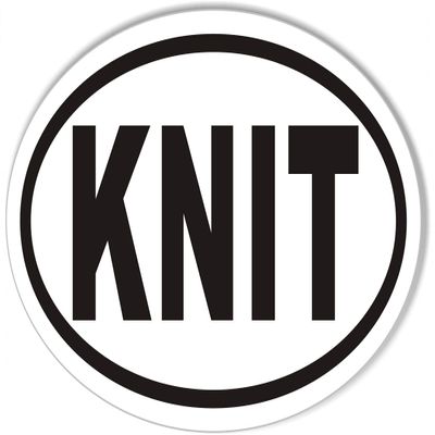Knit Euro Oval Bumper Sticker