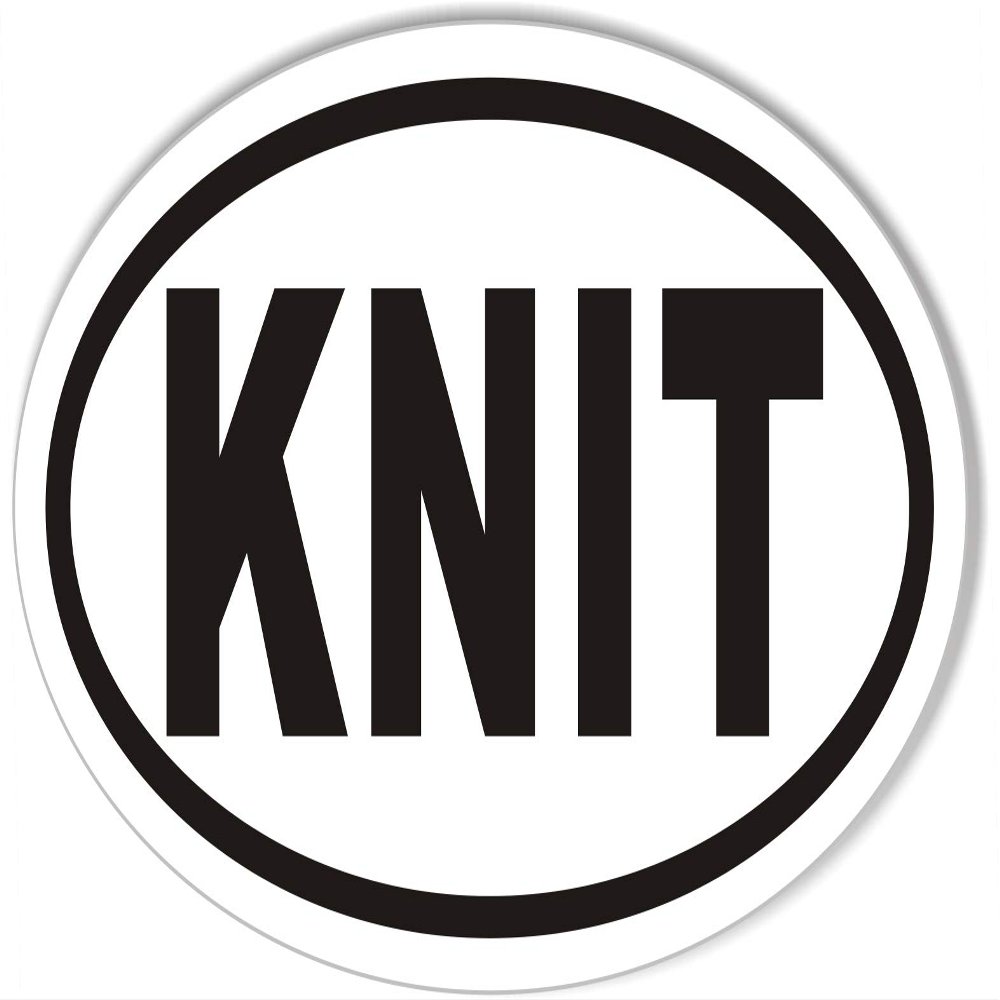 Knit Euro Oval Bumper Sticker