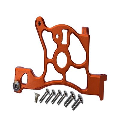 GPM For Traxxas Rustler 4X4 VXL (67076-4) Upgrade Parts Aluminum Rear Spur Gear Cover Mount - 1Pc Set Orange