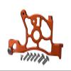 GPM For Traxxas Rustler 4X4 VXL (67076-4) Upgrade Parts Aluminum Rear Spur Gear Cover Mount - 1Pc Set Orange view 1