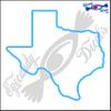 Eyecandy Decals Texas State Outline 6 INCH Decal Sticker Olympic Blue view 1