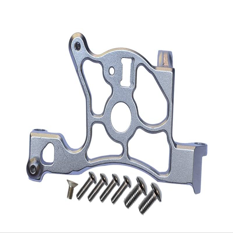 GPM For Traxxas Rustler 4X4 VXL (67076-4) Upgrade Parts Aluminum Rear Spur Gear Cover Mount - 1Pc Set Silver