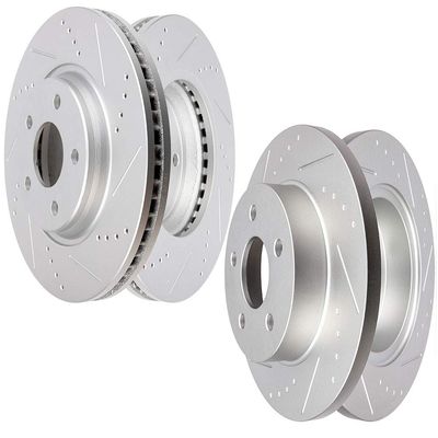 OCPTY Brake Rotors Kit, Front Rotors Rear Rotors Set For Chevy For Cobalt