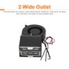 Portable Car Heater, Fast Heating Defroster Defogger 12V Auto Ceramic Heater Cooling Fan 2-Outlet view 2