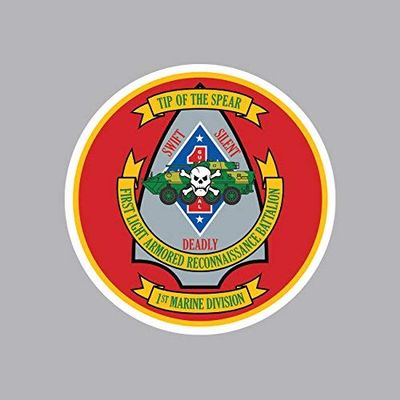 1st Light Armored Reconnaissance Battalion Outline Sticker Vinyl Decal Sticker Made in USA