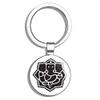 Ganesha Ganesh God Hindu Metal Round Metal Key Chain Keychain Ring view 1